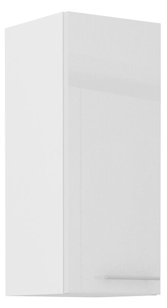 LARA wh | horní skříňka 30G-72 1F s policemi | 30 cm | UNI dvířka | bílá lesk