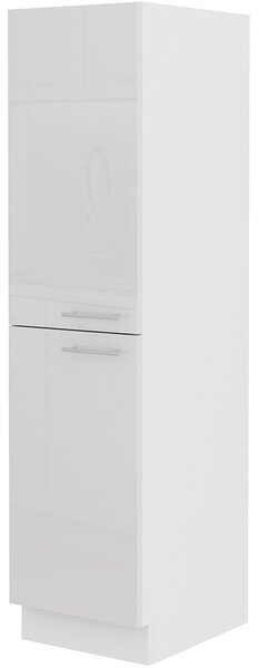 LARA wh | vysoká skříňka 30DK-162 CARGO 2F potravinová | 30 cm | UNI dvířka | bílá lesk