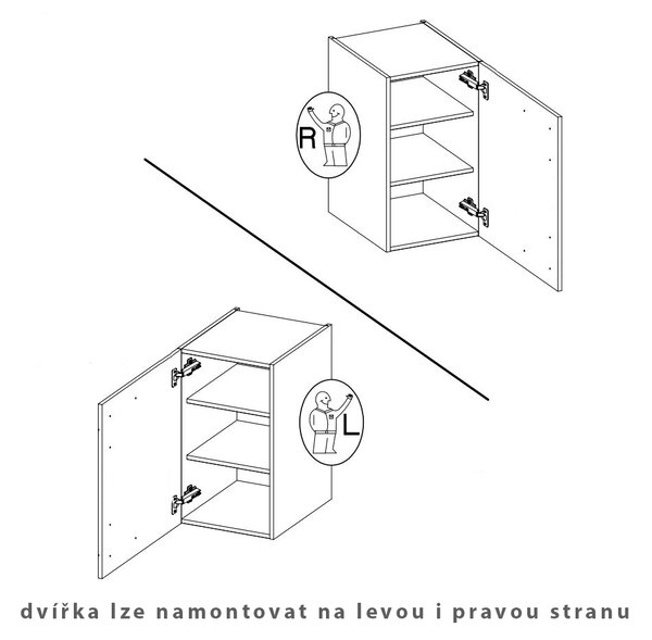 Kuchyňská linka VIGO b | 270 cm | PREMIUM BOX | UNI dvířka | lancelot/bílá lesk
