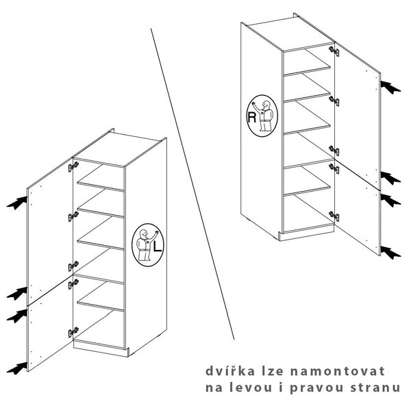 Kuchyňská linka STILO ab | 265x300 + 180 cm | PREMIUM BOX | artisan/bílá