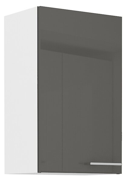 LARA gr | horní skříňka 45G-72 1F s policemi | 45 cm | UNI dvířka | šedá lesk