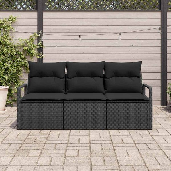 Set pohovek 3 ks Černá polyratan 3346243