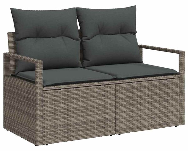 Set pohovek 7 ks 6-Počet míst Šedá polyratan 3346279