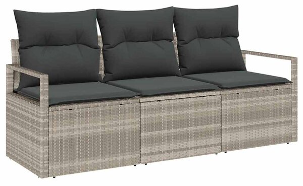 Set pohovek 3 ks Světle šedá polyratan 3346242