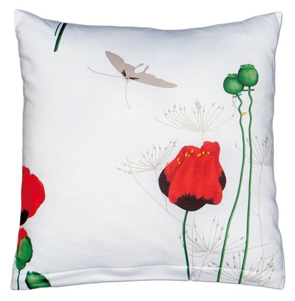 Povlak JERSEY poppy bíločervená 50 x 70 cm