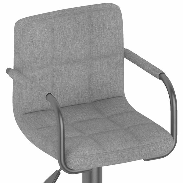 Barová židle světle šedá textil 334625