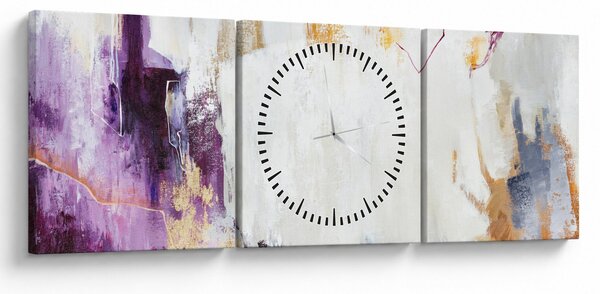 Obraz - Abstrakce (s hodinami) (90x30 cm)
