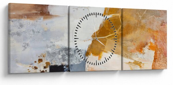 Obraz - Abstrakce (s hodinami) (90x30 cm)