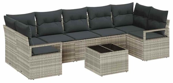 Set pohovek 8 ks 7-Počet míst Světlá šedá a tmavá šedá 3346302