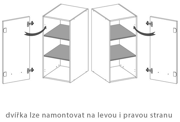 GLAMOUR z | horní skříňka GLA-30G | 30 cm | zelená mat