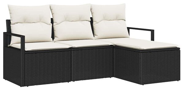 Set pohovek 4 ks Černá polyratan 3346327
