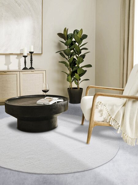 Villeroy & Boch, Kusový koberec Villeroy & Boch 106048 White kruh, 160x160 (průměr) kruh, bílá, ložnice