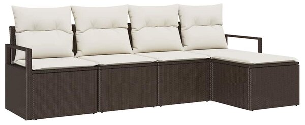 Set pohovek 5 ks Hnědá polyratan 3346338