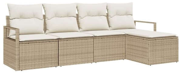 Set pohovek 5 ks Béžová polyratan 3346341