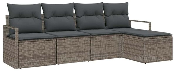 Set pohovek 5 ks Šedá polyratan 3346339