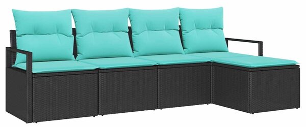 Set pohovek 5 ks Černá polyratan 3346346