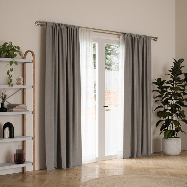 Roztažitelná dvojitá garnýž z nerezové oceli 107 - 305 cm Midnight – Umbra