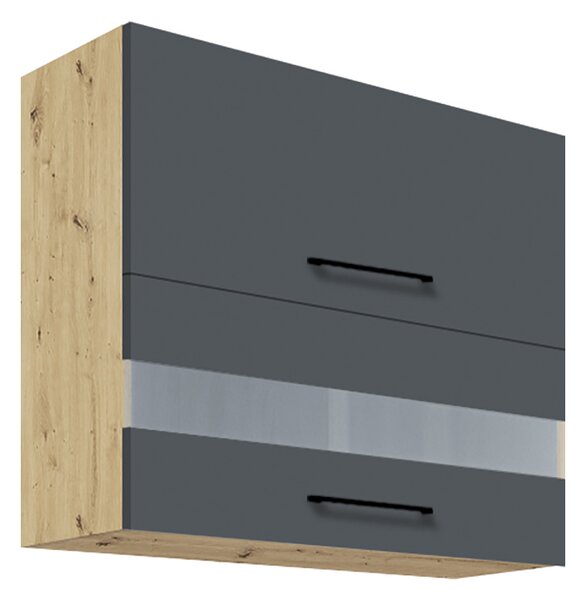 Kuchyňská linka INFINITY s | 270x260 cm | SE SOKLEM | šedá mat/artisan