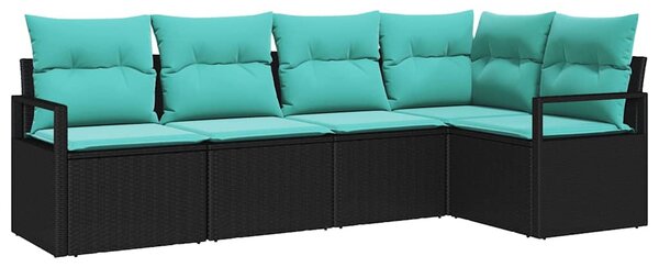 Set pohovek 5 ks Černá polyratan 3346386