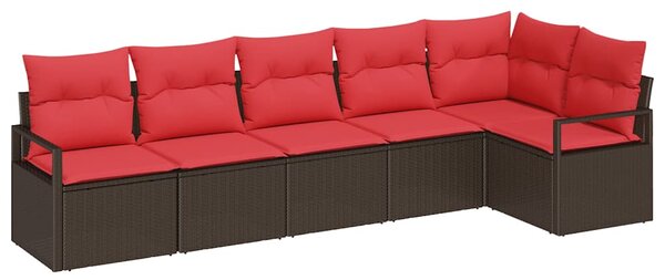 Set pohovek Hnědá polyratan 3346404