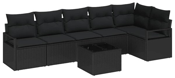 Set pohovek 7 ks Černá polyratan 3346413