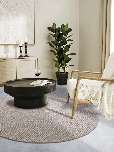 Villeroy & Boch, Kusový koberec Villeroy & Boch 106049 Beige kruh, 160x160 (průměr) kruh, béžová, ložnice