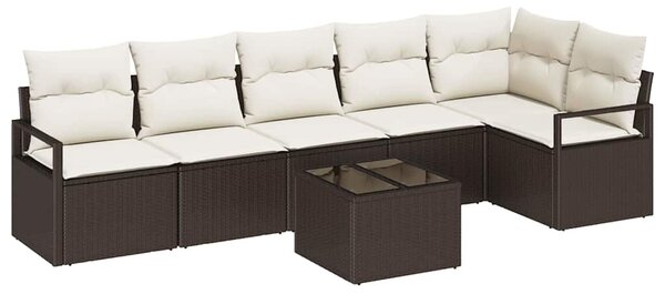 Set pohovek 7 ks Hnědá polyratan 3346408