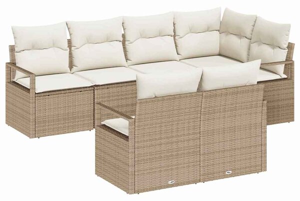 Set pohovek 7 ks Béžová polyratan 3346421