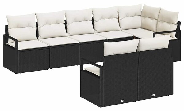 Set pohovek 8 ks Černá polyratan 3346427