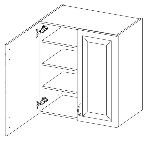Kuchyňská linka VIGO b | 240 cm | PREMIUM BOX | UNI dvířka | lancelot/bílá lesk