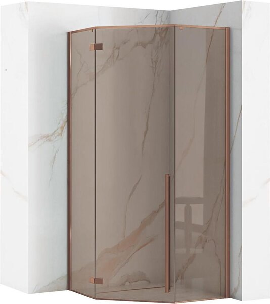 Sprchový Kout Rea Diamond Brush Copper 90X90