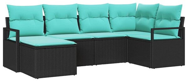 Set pohovek 6 ks Černá polyratan 3346456