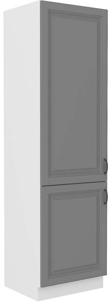 STILO bs | vysoká skříňka 60DK-210 2F potravinová | 60 cm | bílá/šedá | UNI dvířka