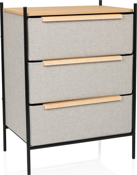 Hjh LIVING Komoda se 3 zásuvkami STUVAR Příborník 79,0 x 58,0 x 39,0 cm