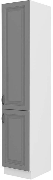 STILO bs | vysoká skříňka 40DK-210 2F potravinová | 40 cm | bílá/šedá | UNI dvířka