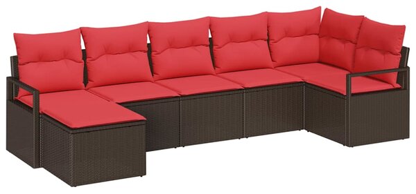 Set pohovek 7 ks Hnědá polyratan 3346474