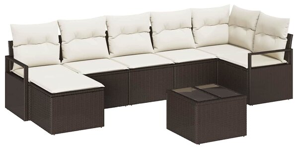 Set pohovek 8 ks Hnědá polyratan 3346478