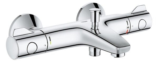 Grohe Grohtherm 800 vanová baterie na stěnu s termostatem StarLight Chrome 34576000