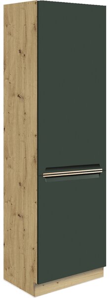GLAMOUR z | vysoká skříňka GLA-21D pro vestavnou lednici | 60 cm | zelená mat