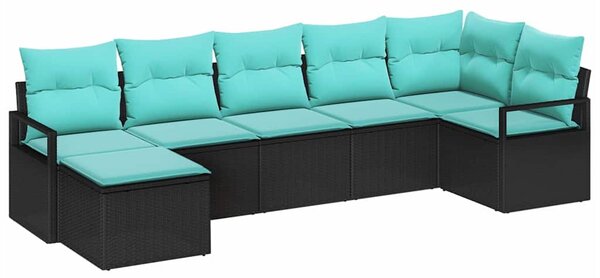 Set pohovek 7 ks Černá polyratan 3346476