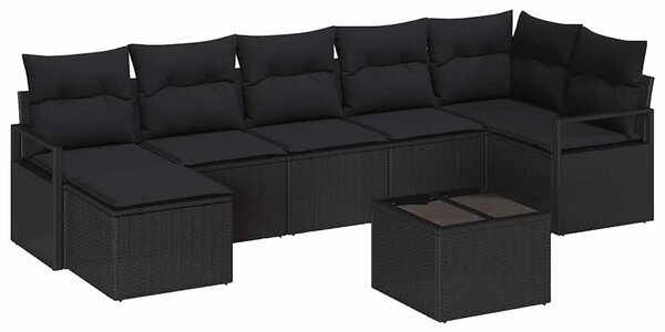 Set pohovek 8 ks Černá polyratan 3346483