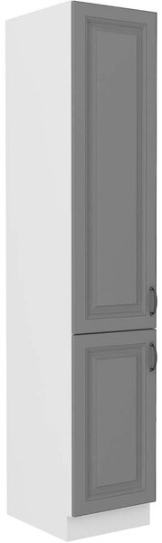 STILO bs | vysoká skříňka 40DK-210 2F potravinová | 40 cm | bílá/šedá | UNI dvířka