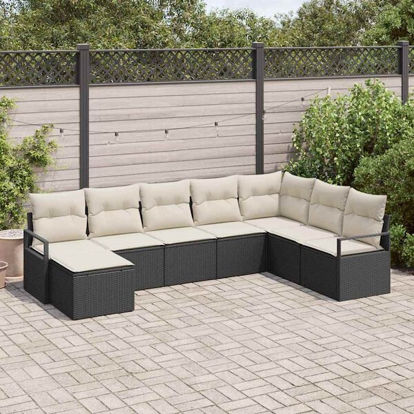 Set pohovek 8 ks Černá polyratan 3346497