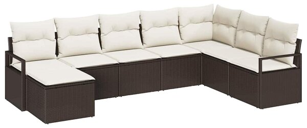 Set pohovek 8 ks Hnědá polyratan 3346498