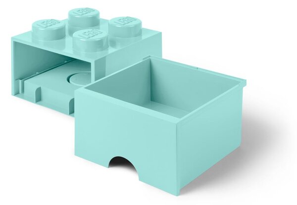 Světle modrý úložný box čtverec LEGO®