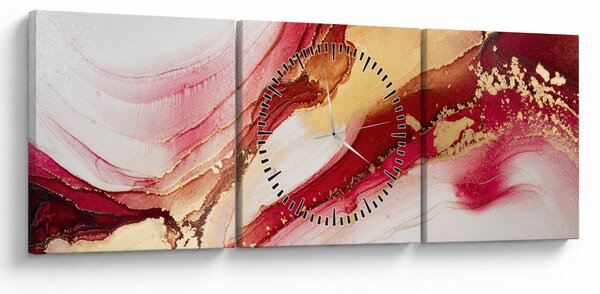 Obraz - Abstrakce (s hodinami) (90x30 cm)