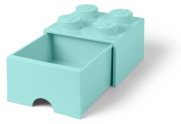 Světle modrý úložný box čtverec LEGO®
