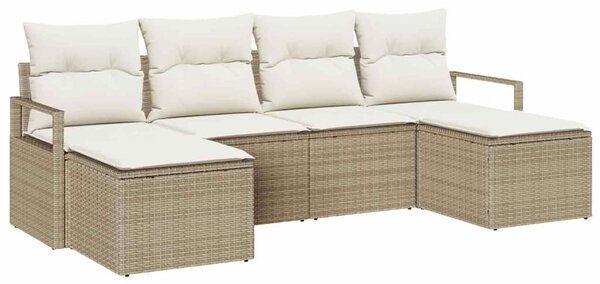 Set pohovek 6 ks Béžová polyratan 3346491