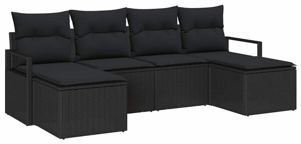 Set pohovek 6 ks Černá polyratan 3346493
