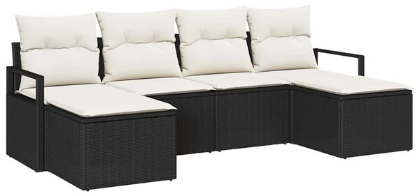 Set pohovek 6 ks Černá polyratan 3346487